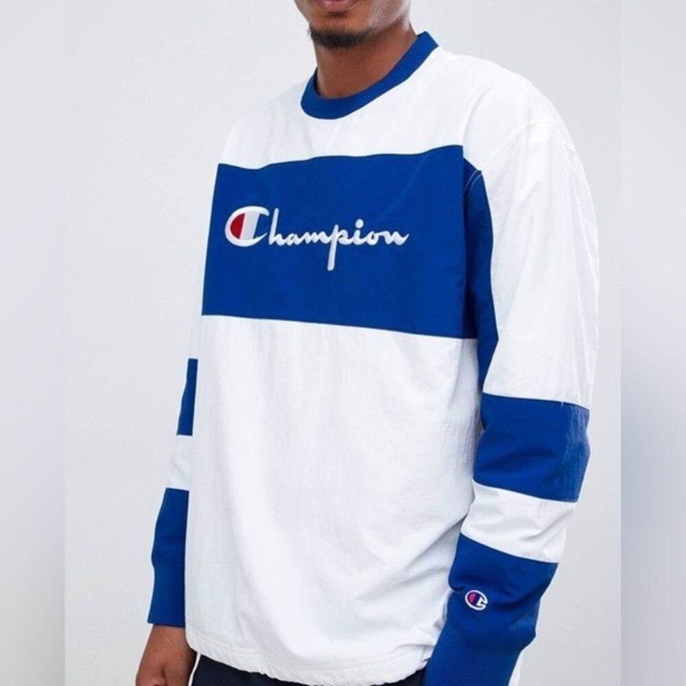 Champion Color Block Logo Sweatshirt Size 2XL